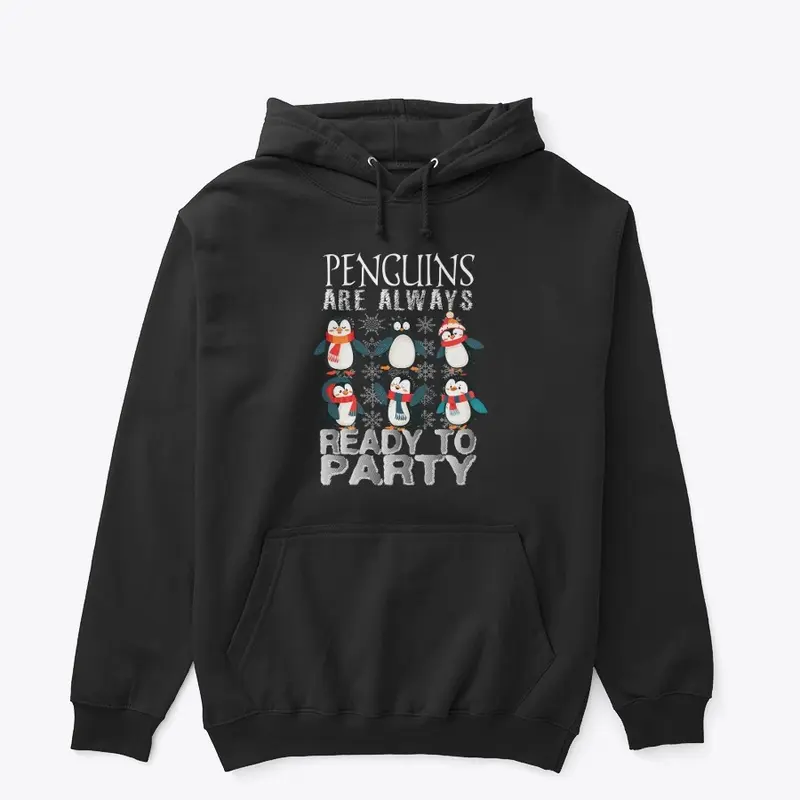 Penguins Party Christmas T-shirt