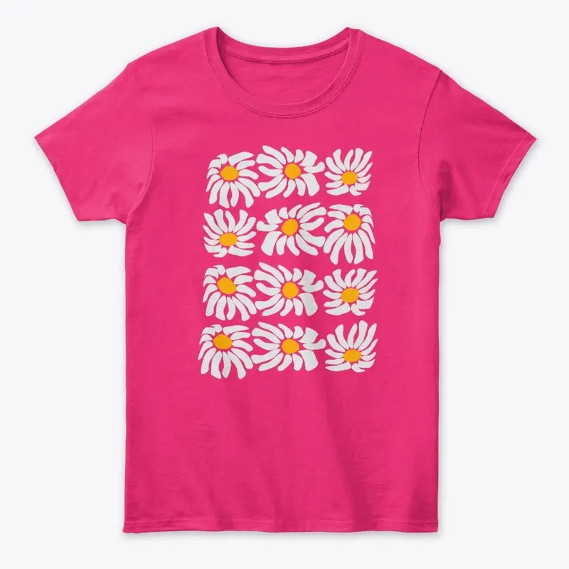 Women's Daisy Floral Vintage Tees